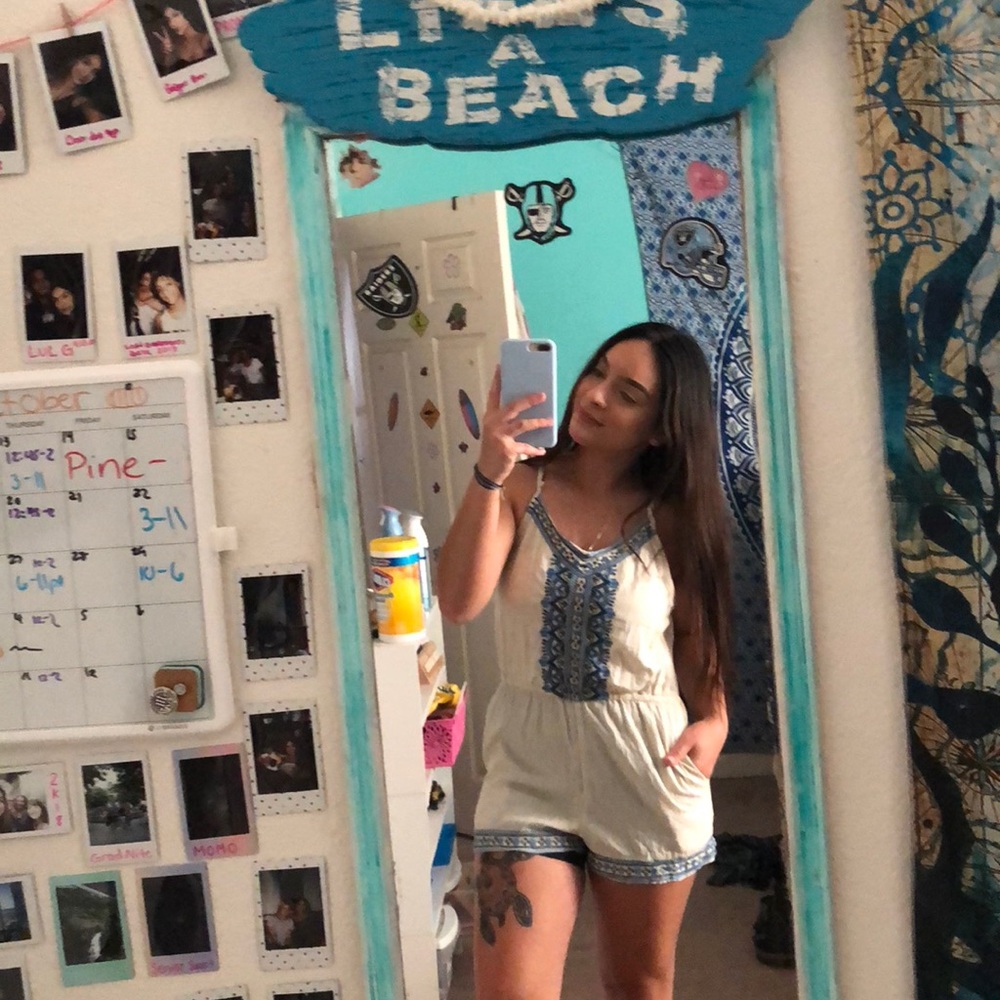 CUTE blue detailed Romper